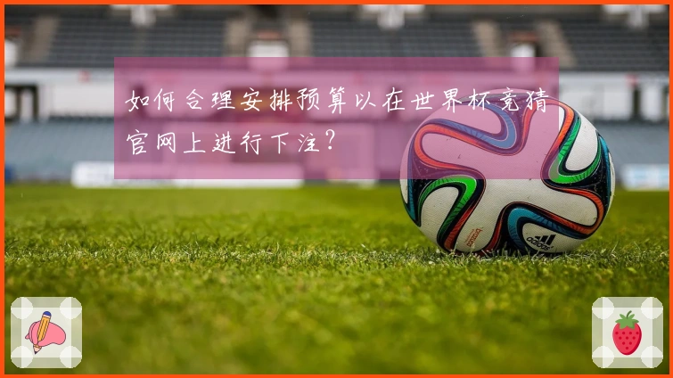如何合理安排预算以在世界杯竞猜官网上进行下注?